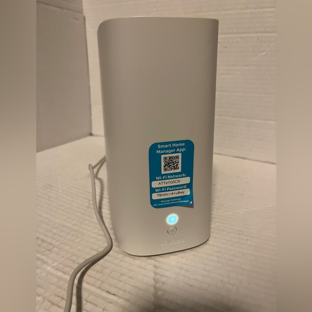 BGW320-500 Wi-Fi 6 Modem Router W/ Adapter AT&T Fiber Broadband Gateway Works